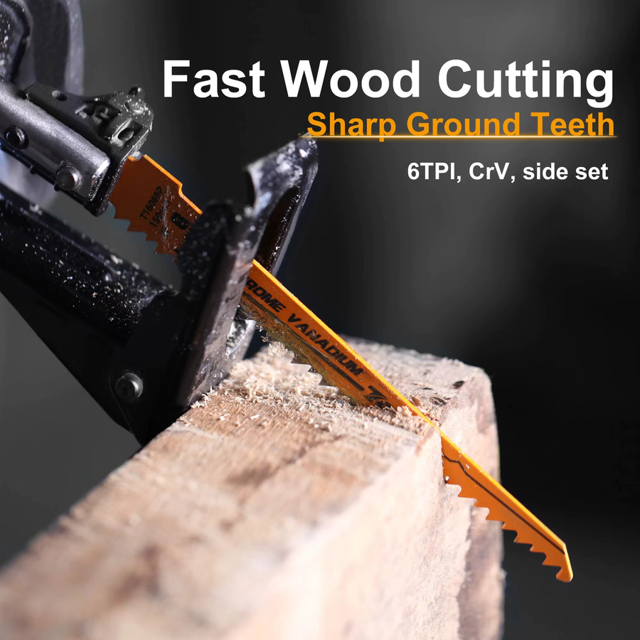 TOLESA 10er Set Säbelsägeblätter für Holz, Metall und PVC zum Abbruch von Fenstern und Türen - Bild 2