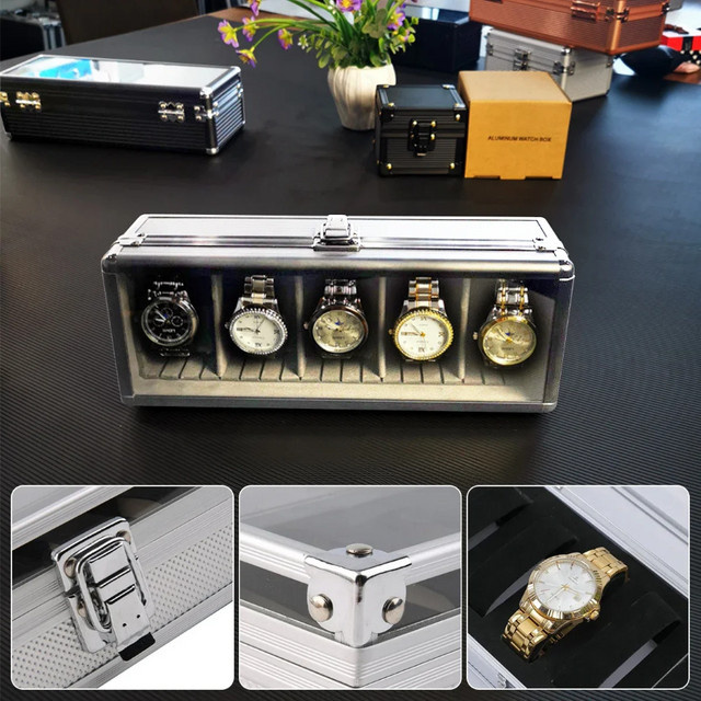 Uhren Box Aluminium, Silber, Unisex - Bild 1