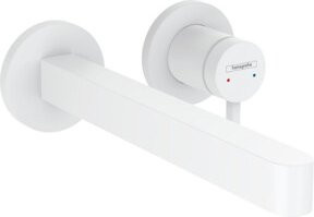 Hansgrohe Finoris UP-Waschtisch-Einhebelmischer Fertigmontageset, wandmontiert, Weiß Matt, Ausladung: 22,8 cm - Bild 1