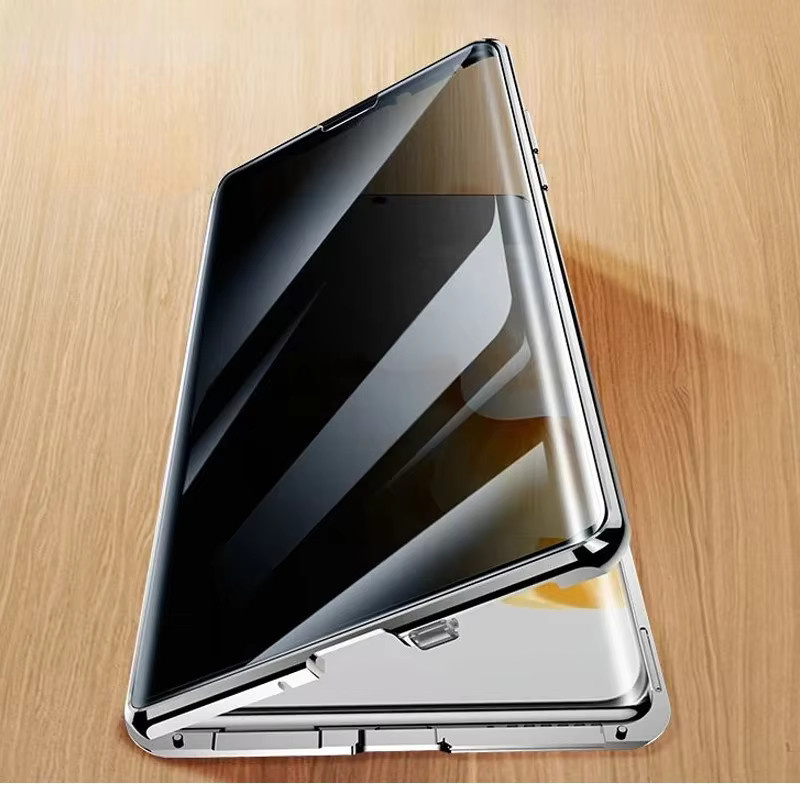 Privatsphäre Schutzhülle mit doppelseitigem gehärtetem Glas und magnetischer Metallabdeckung für Honor Magic 5, Magic 6 und Magic 7 Pro in Grün - Bild 4