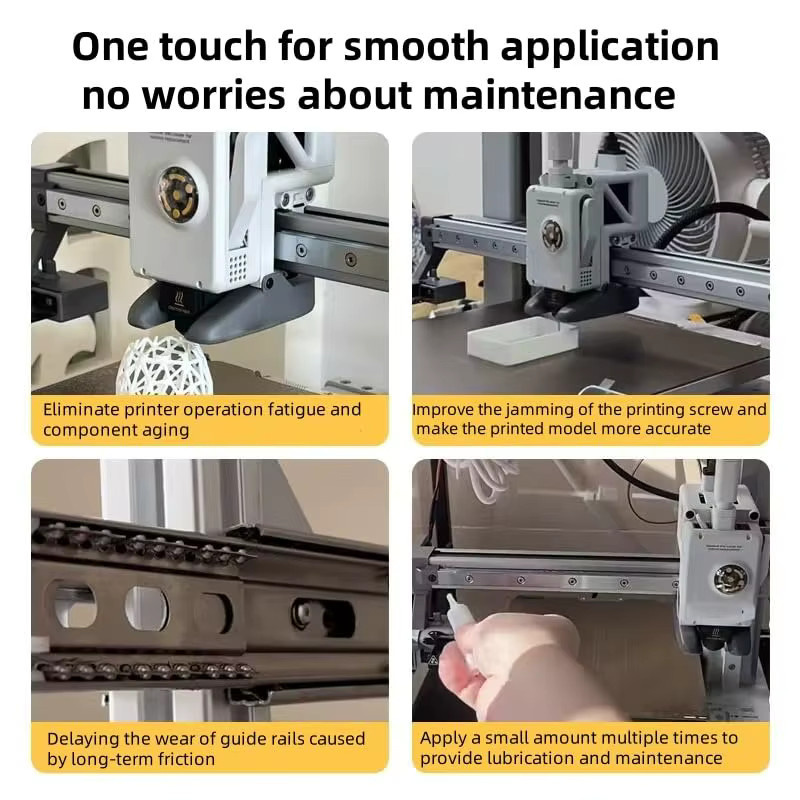 LIXIU Getriebefett Schmiermittel für 3D-Drucker Führungsschienen und optische Achsen passend für Bambu Lab P2S, A1, X1, P1 sowie Ender-3 und K1 - Bild 4