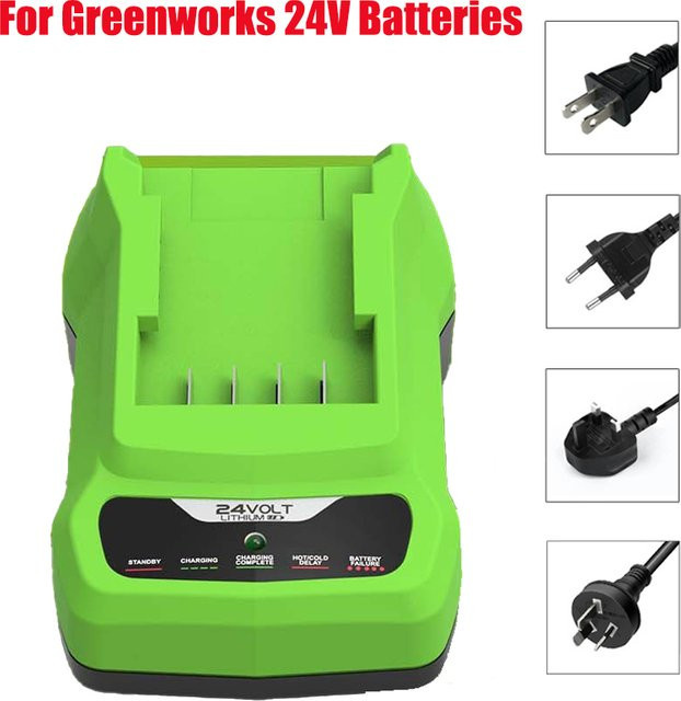 Greenworks 24V Lithium-Ionen Schnellladegerät Ersatz Ladestation für Greenworks 24V Akkus - Bild 1