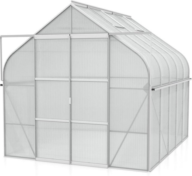 Vitavia Gewächshaus Diana 8300 mit Glockendach aus Aluminium eloxiert und 4 mm Polycarbonat in Silber - Bild 1