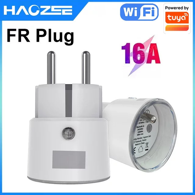 Tuya Smart WiFi Steckdose mit Power Monitor Funktion, 16A, Farbe: Weiß, kompatibel mit Alexa und Google Home - Bild 1