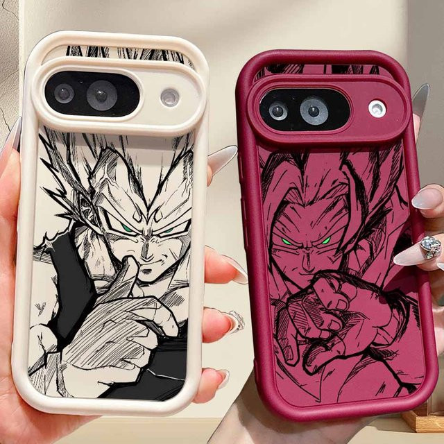 Dragon Ball Anime Handyhülle für Google Pixel 10 9 9A 8A 8 7A 7 Pro XL mit Vegeta und Goku Motiv und Soft-Touch-Oberfläche - Bild 1