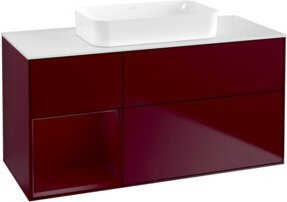 V&B Waschtischunterschrank Finion mit linkem Regal, Farbe Peony Matt, B/T: 120 x 60 cm - Bild 1