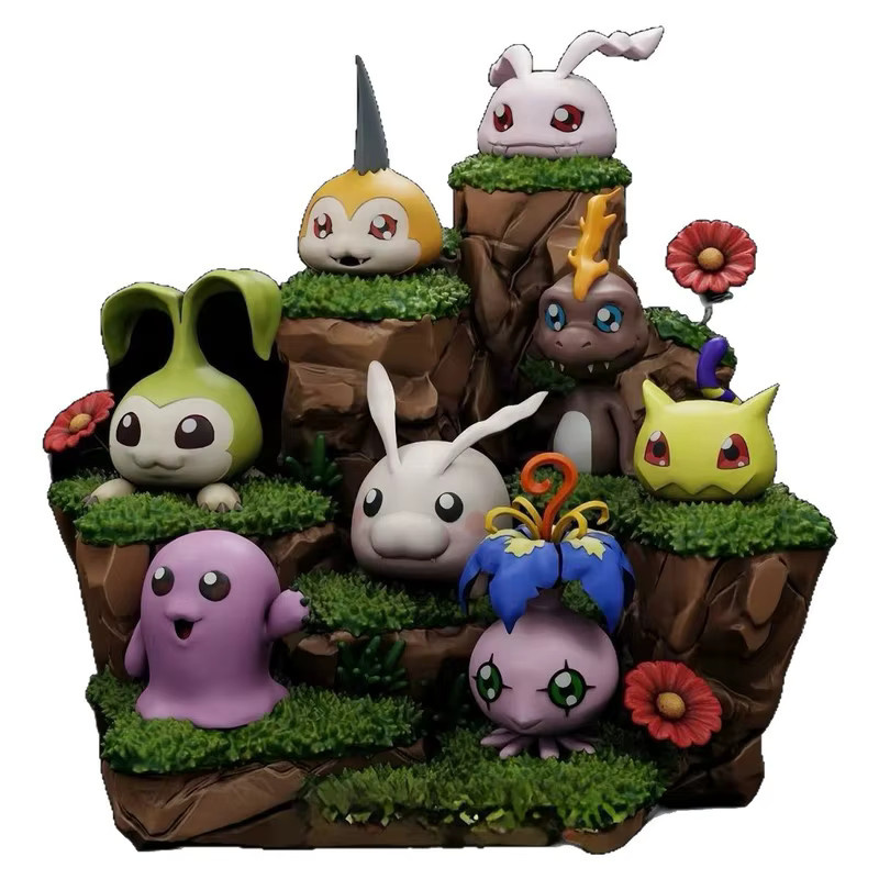 Bandai Cartoon Nette Digitale Baby Desktop Haustier Figuren, 8-teiliges Set, Bunt / Mehrfarbig, Kunststoff - Bild 5