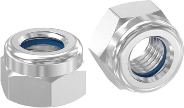 FeNau Sechskantmutter selbstsichernd aus Edelstahl A2 in Silber, M12, DIN 985 - Bild 1