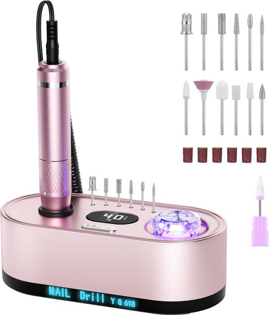 DING YOU YOU Elektrischer Nagelbohrer, 40000 U/min, LCD-Display, Unisex - Bild 1