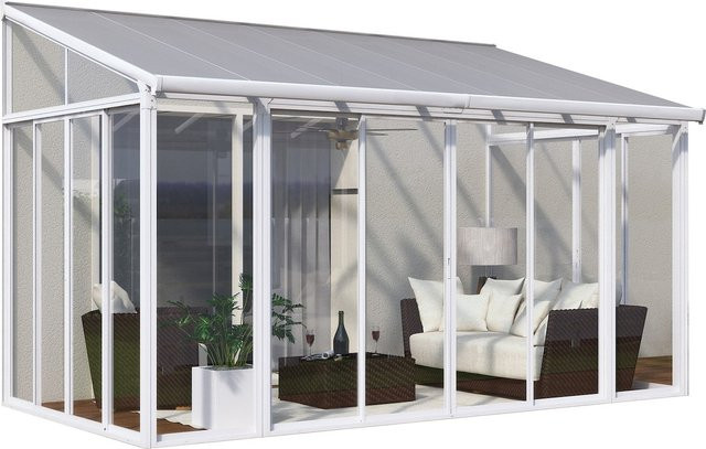 Palram Canopia SanRemo Wintergarten Weiß H 285-310 cm x B 295 cm x T 430 cm - Bild 2