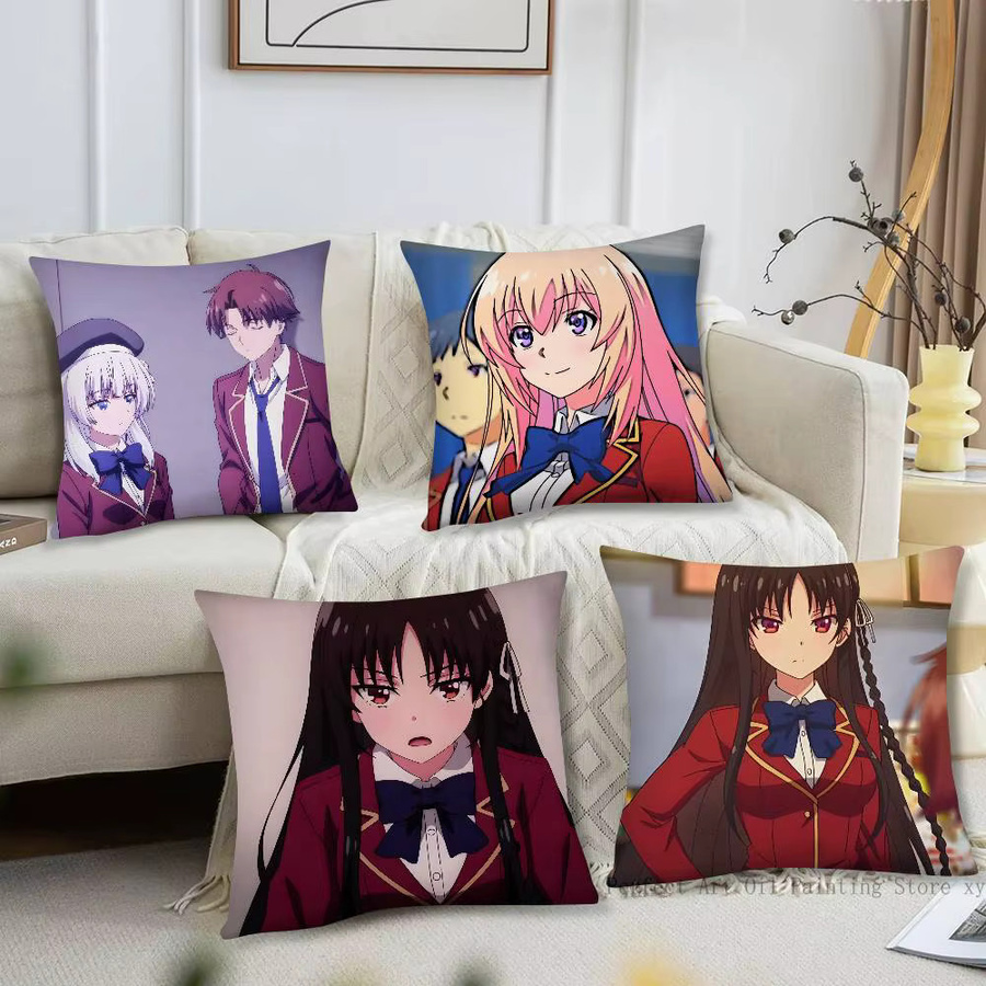 C-Classroom Of The E-Elite Anime-Kissenbezug, quadratischer Kissenbezug in Multicolour, B/B/B: 40 x 40 x 40 cm - Bild 2