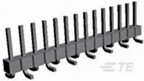 TE Connectivity Einbau-Stiftleiste Standard 146132-2 in Schwarz und Grau aus Kunststoff - Bild 1
