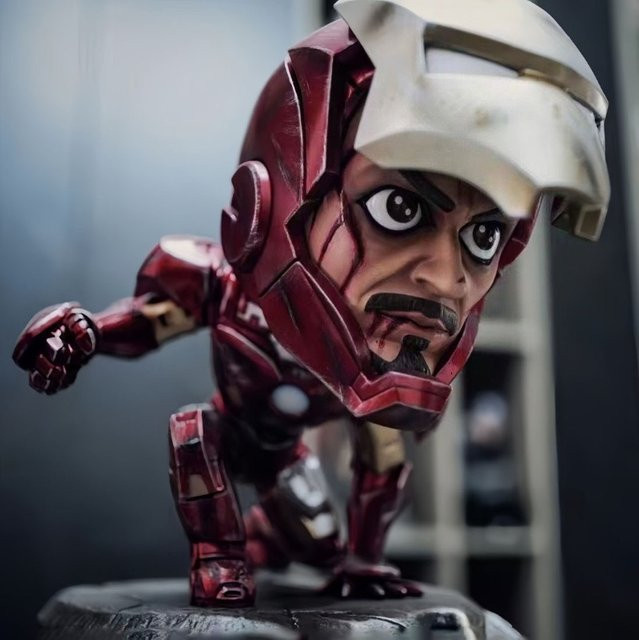 Bandai Marvel The Avengers Iron Man Actionfigur, Kniend, 13 cm - Bild 1