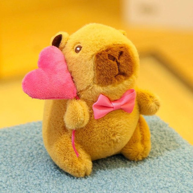 Yiran Health & Beauty Cartoon Capybara Plüsch Schlüsselanhänger, Stoffpuppe, ab 14 Jahren - Bild 1