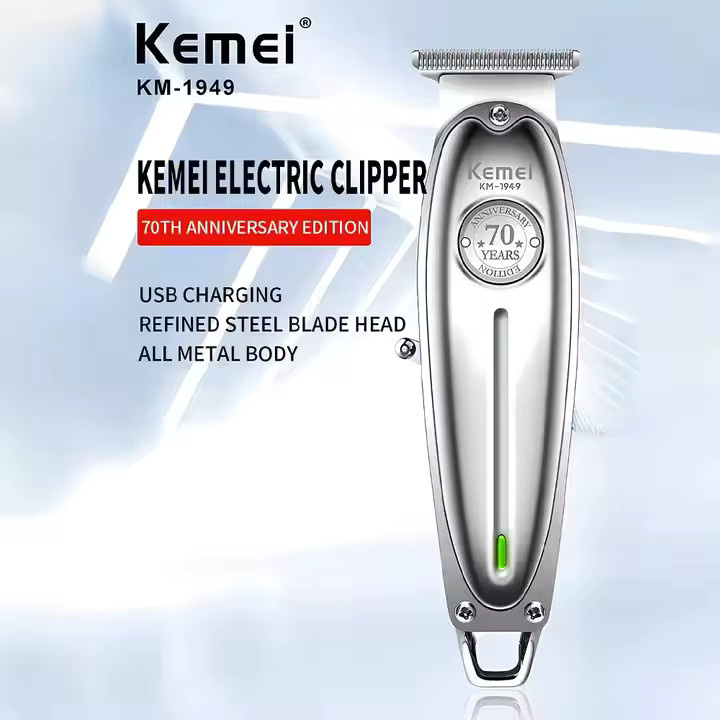 Kemei KM-1949 Pro Elektrischer Haarschneider, Silber, Herren - Bild 1