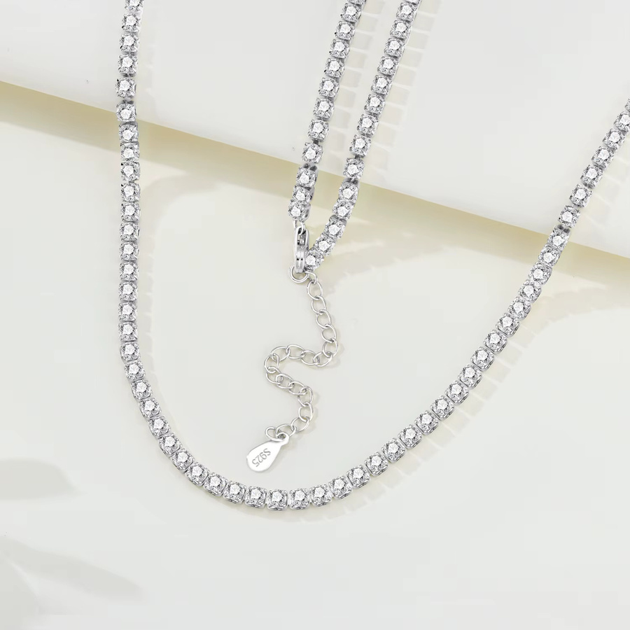 Orstarry Halskette, Tenniskette, 925 Silber, Zirkonia, Damen - Bild 2