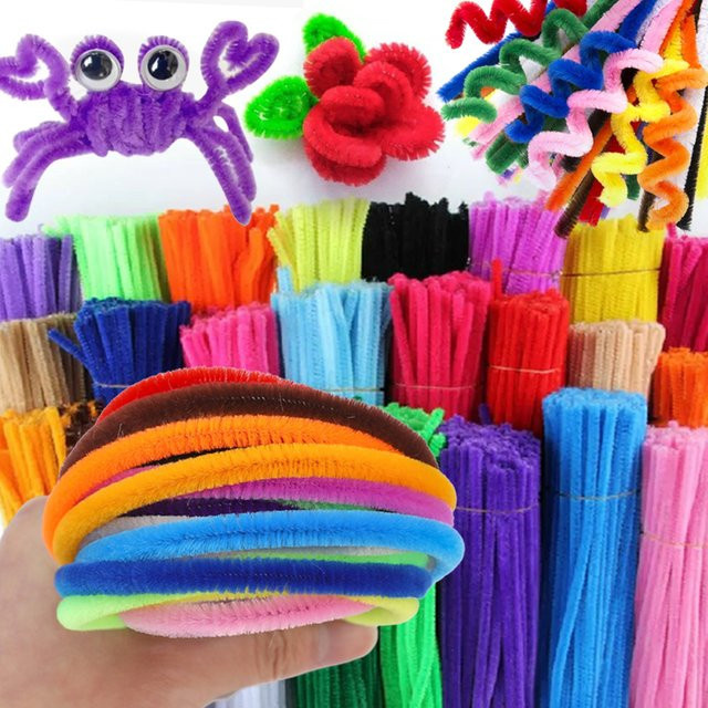 Bunte Pfeifenreiniger Drehstäbe für Bastelbedarf und DIY-Projekte von XJM, Mehrfarbig - Bild 1