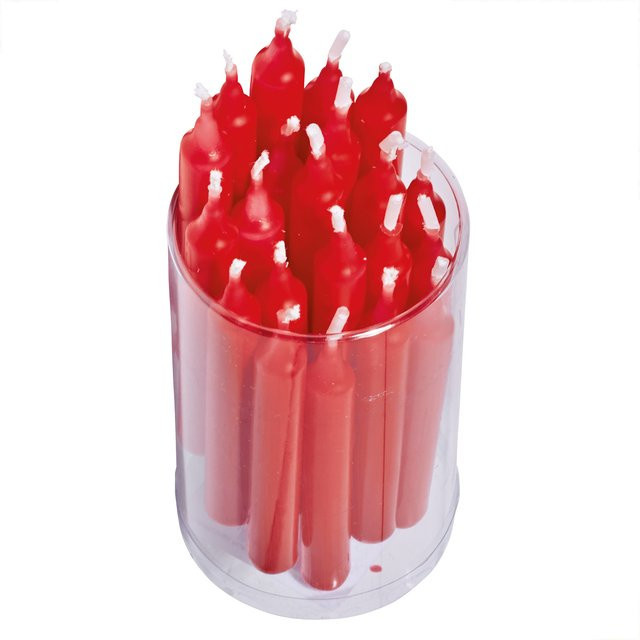 Kopschitz Baumkerzen aus Qualitätswachs in Rot, Höhe: 10 cm, Durchmesser: 1,2 cm - Bild 1