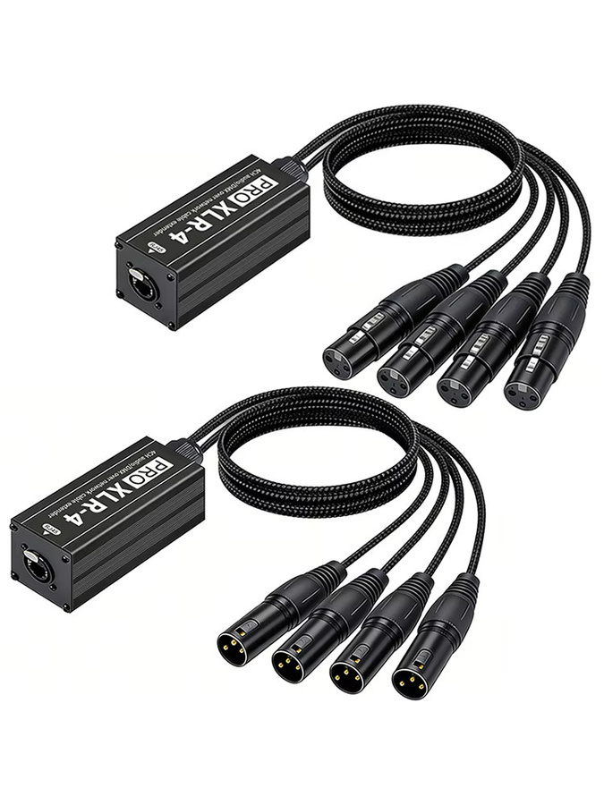 TITAK PRO XLR-4 4-Kanal Audio DMX Breakout Box in Schwarz mit RJ45 zu XLR Buchse für Ethernet/LAN zur Vereinfachung deines Kabellayouts für Bühnen-Sound und Beleuchtung - Bild 6