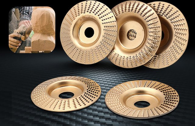 DAZZLEEX Schleifscheibe für Metall und Holz in Gold, Schleifwerkzeug für Winkelgrinder mit 16 mm oder 22 mm Durchmesser - Bild 1