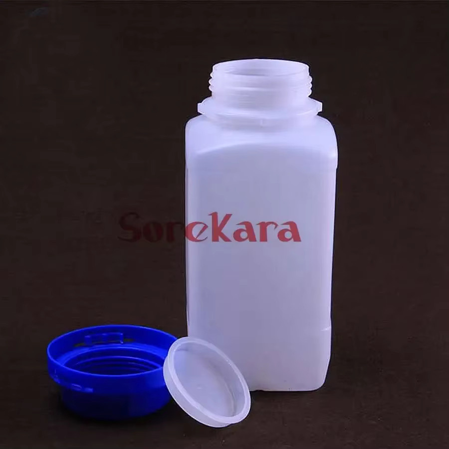 Weiße HDPE Plastik-Reagenzflasche mit blauem Schraubverschluss, Probenfläschchen in 250 ml, 500 ml und 1000 ml - Bild 3