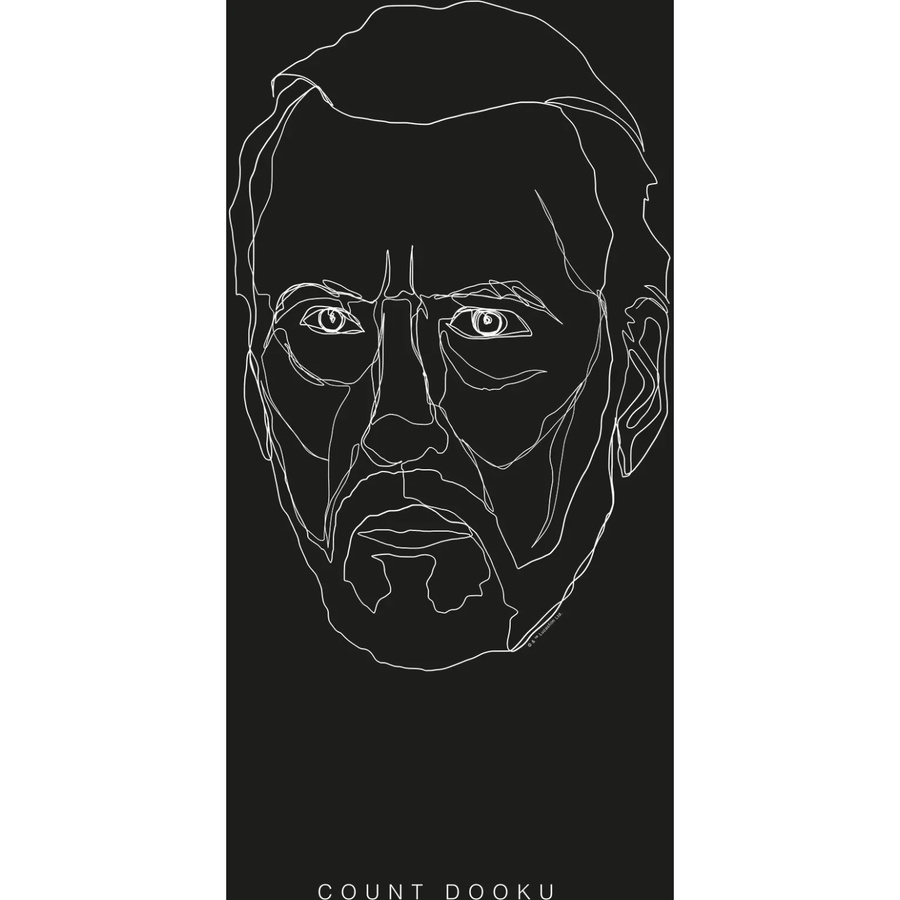 Komar Wandbild Star Wars Dooku in Schwarz-Weiß, B/H: 50 x 70 cm - Bild 2