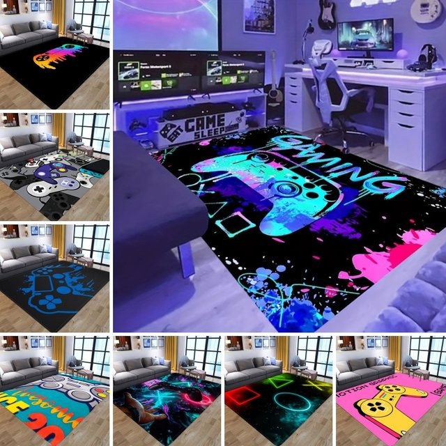Rutschfester Spielcontroller-Dekoteppich in Multicolour für Schlafzimmer und E-Sport-Bereiche - Bild 1