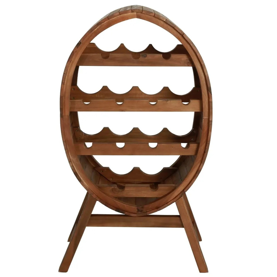 vidaXL Weinregal aus Akazienholz Massiv in Braun für 13 Flaschen, B/T/H: 90 x 30 x 30 cm - Bild 2