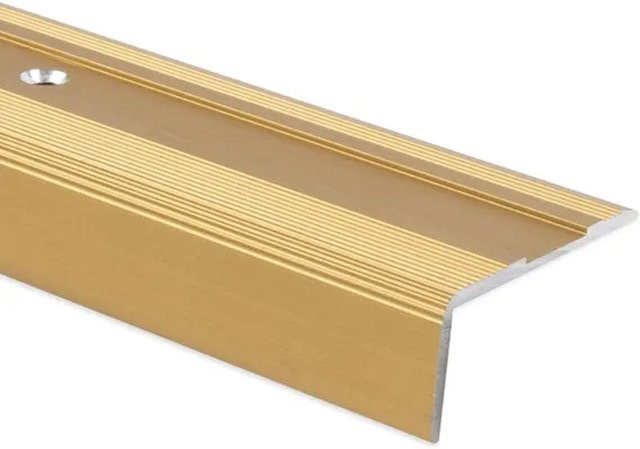 KARAT Selbstklebendes Stufenkantenprofil Glory Form L aus Aluminium in Gold, B: 3,6 cm, H: 1,7 cm, L: 1000 cm - Bild 1