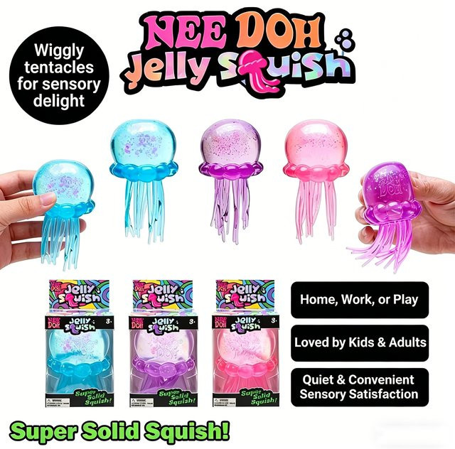 Schylling Fuzz Ball Quallen Squishy Blind Box, Meerestiere, ab 3 Jahre - Bild 1