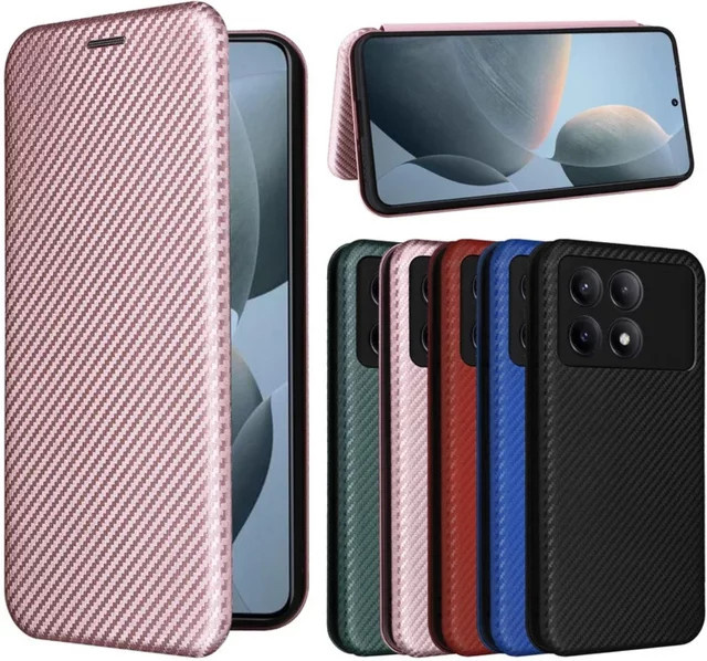 Luxus Leder-Buchhülle für Xiaomi Poco X8 Pro Max 5G, Magnetisches Etui in Grün - Bild 1