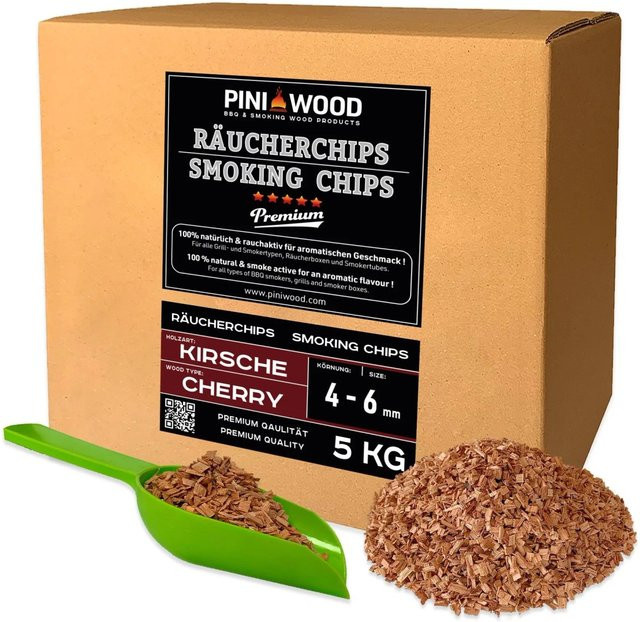 PINI Räucherchips Kirsche 4-6 mm 5 kg - Bild 1