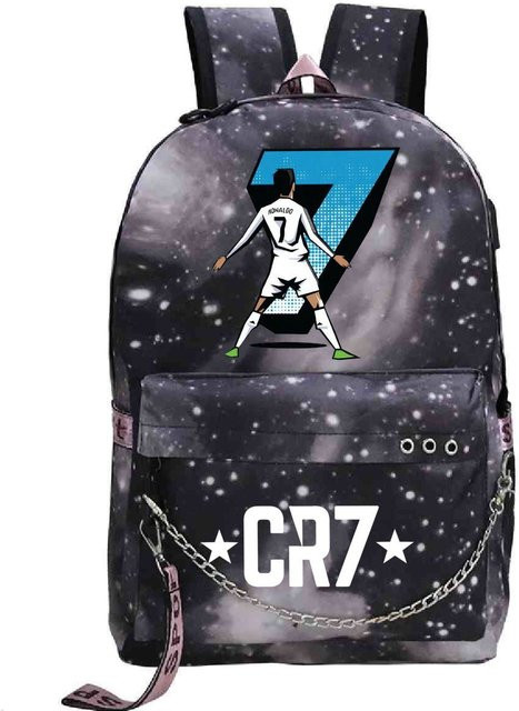 3-teiliges Schulrucksack-Set aus Oxford-Stoff in Schwarz mit Schultasche, Schultergurt und Federmäppchen - Bild 1
