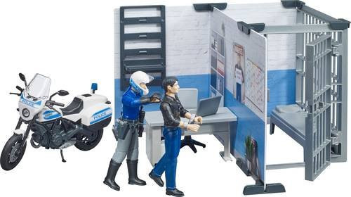 Bruder Polizeistation mit Polizeimotorrad Spielset im Maßstab 1:16 - Bild 1