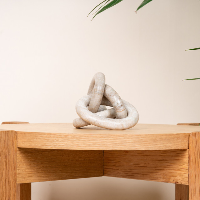 Marmor Dekoobjekt Kette von BLUME2000 in Braun mit Marmorierung - Bild 1
