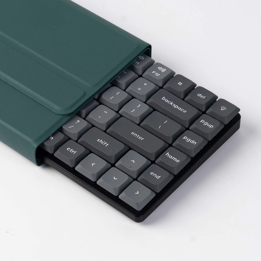 Keychron Folio Tastaturhülle für K3, K3 Pro und K3 Max Low-Profile mechanische Tastaturen in Schwarz und Grün - Bild 2