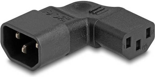 Delock 80474 Netz-Adapter von Kaltgeräte-Stecker C14 auf Kaltgeräte-Buchse C13 in Schwarz - Bild 1