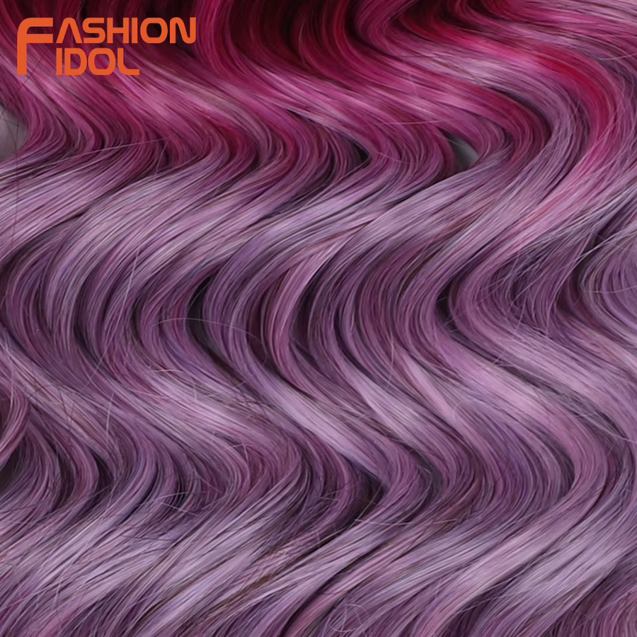 FASHION IDOL Haarzöpfe, Ombre Lila, 40 cm, 3 Stück - Bild 5
