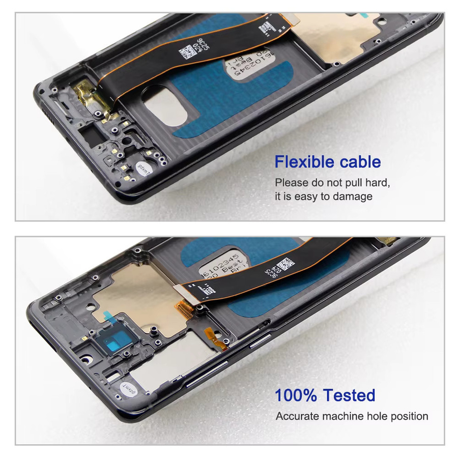 Q-PASS LCD Touch Screen Display Digitizer Montage für Samsung Galaxy S20 4G SM-G980 SM-G980F SM-G980F/DS in Schwarz oder Silber - Bild 3