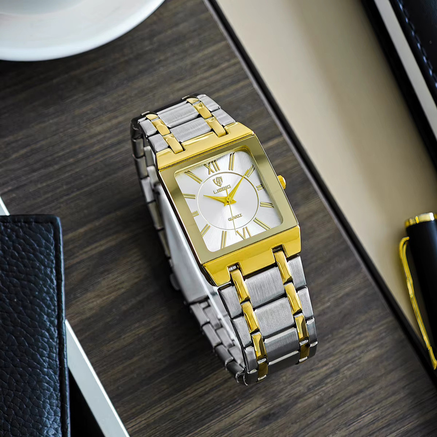 LIEBIG Armbanduhr Quarz, Edelstahl, Unisex, Schwarz, Weiß - Bild 1