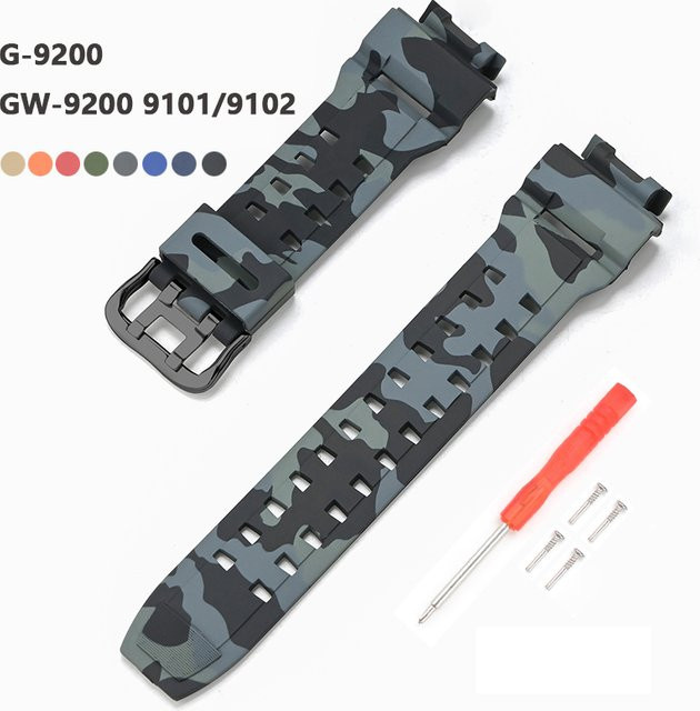 Casio Uhrenarmband Silikon, Camouflage, Herren - Bild 1