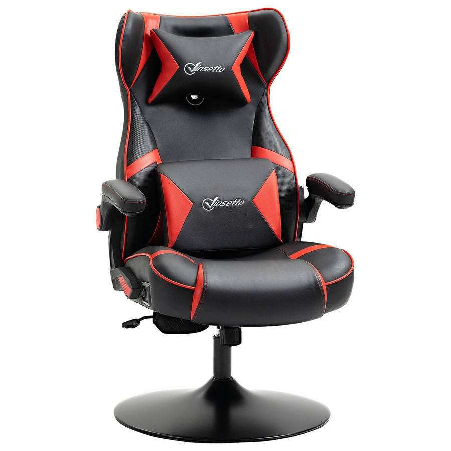 Vinsetto Gaming Stuhl mit Wippfunktion und Lautsprechern in Rot, höhenverstellbar - Bild 2
