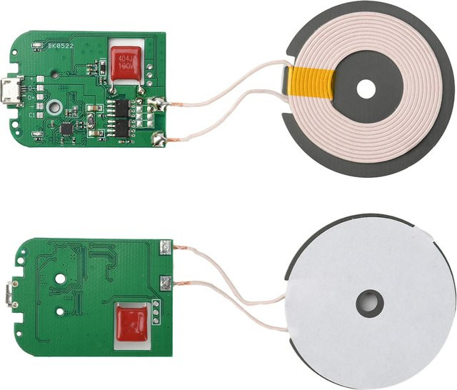 diymore Drahtloses Ladegerät Sendermodul mit Micro USB und Typ-C Schnittstelle, 5-9V 5-15W Spule Platine, Multicolour - Bild 1