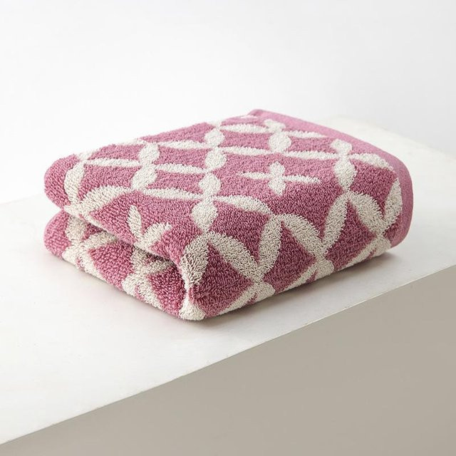 Verdicktes Jacquard-Handtuch aus reiner Baumwolle für Erwachsene, Rosa, B/H: 34 x 75 cm - Bild 1