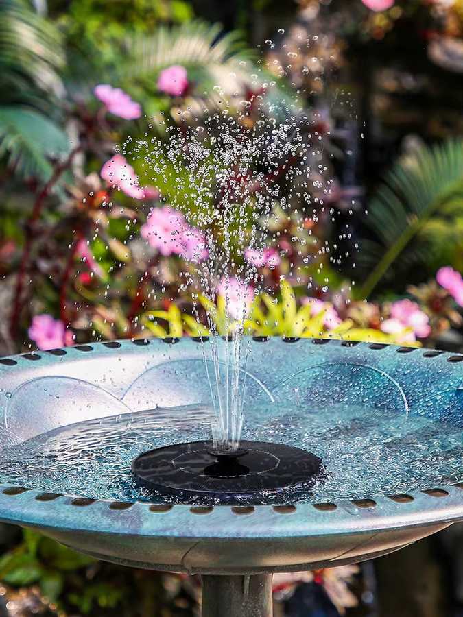 Solar-Wasserpumpe für Springbrunnen mit 4 Düsen und 150 l/h Förderleistung für Garten und Vogelbad - Bild 6