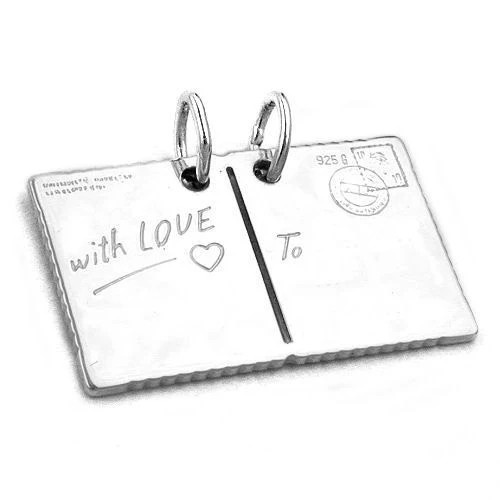 SIGO Anhänger Postkarte with Love, 925 Silber, Unisex - Bild 1