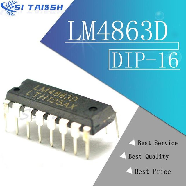 Si Tai&SH LM4863D DIP16 Audioverstärker-IC, 10er Set, Schwarz - Bild 1