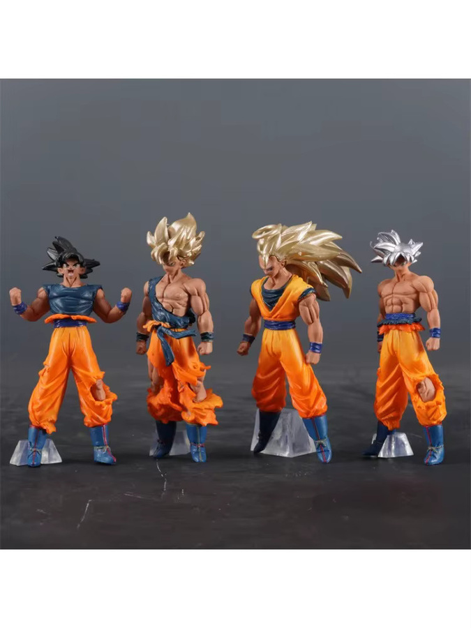 Bandai Dragon Ball Son Goku Super Saiyan Goku, Actionfiguren, 4-teiliges Set - Bild 3