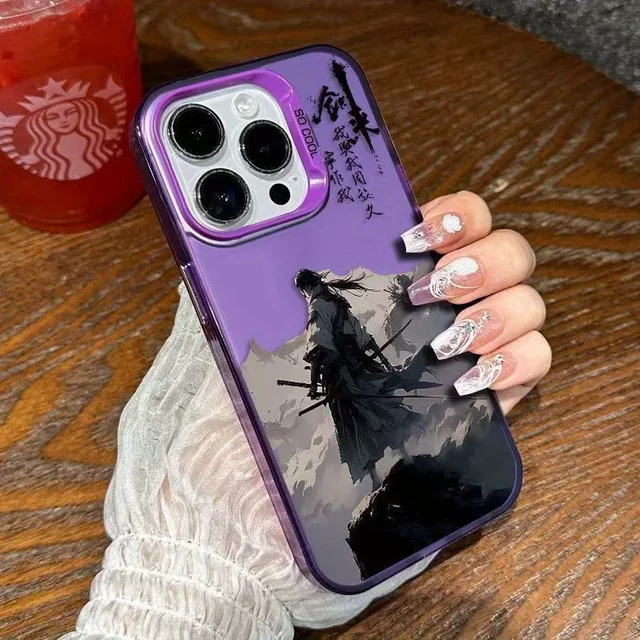 Chinesische Held Schutzhülle für Apple iPhone 16 15 14 13 12 11 Pro Max Plus in Multicolour mit Anti-Fingerabdruck und Anti-Schock-Rückseite - Bild 1