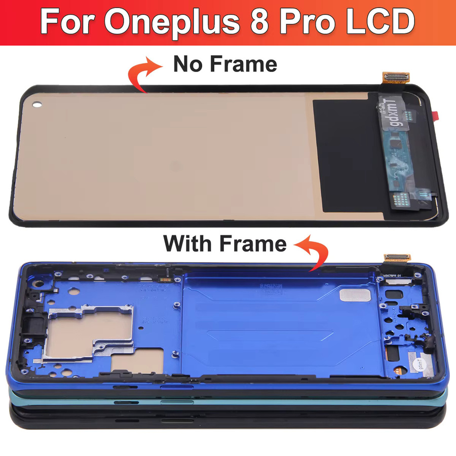 OnePlus TFT 8 Pro LCD Display mit Touchscreen Digitizer Montage in Schwarz für IN2023 IN2020 IN2021 - Bild 4